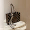 Bolso de Hombro Retro a Cuadros para Mujer