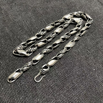Collar Punk de Plata Esterlina con Rayas Personalidad - Image 8