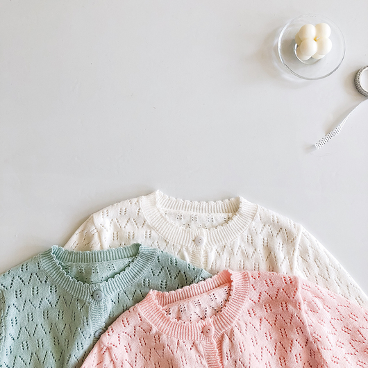 Cardigan Tejido para Niña con Detalles Calados y Manga Larga - Image 32
