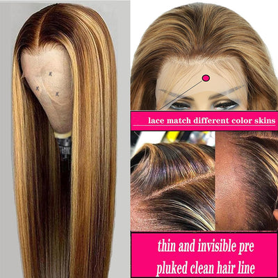 Peluca Frontal de Encaje Cabello Natural Largo Liso para Mujer - Image 3