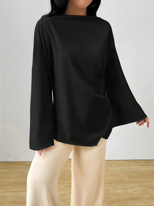 Blusa Larga con Dobladillo Irregular para Mujer - Image 4