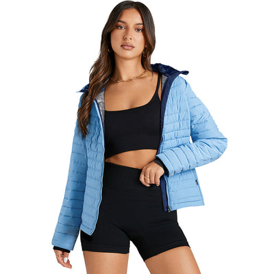 Chaqueta Acolchada de Algodón para Mujer con Cuello Tipo Mao - Image 7