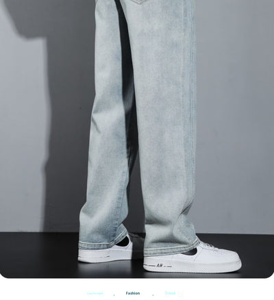 Pantalones Vaqueros Rectos Anchos para Hombre - Comodidad y Estilo Casual - Image 25