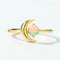 Anillo de Plata Esterlina 925 con Estrella y Luna - Lujo Minimalista para Mujer