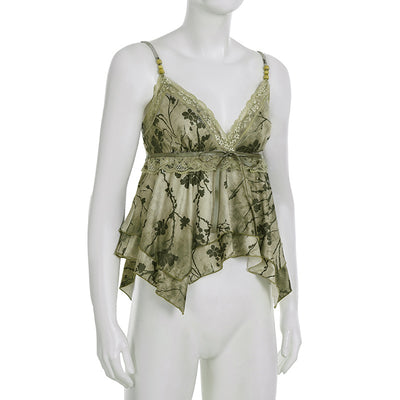 Vestido Retro Cuello V Cintura Marcada Diseño Asimétrico - Image 24
