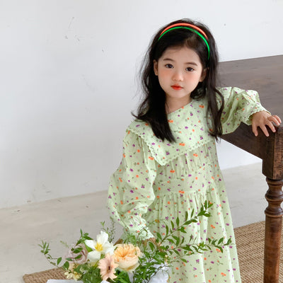 Vestido Infantil Estilo Occidental con Flores - Image 13