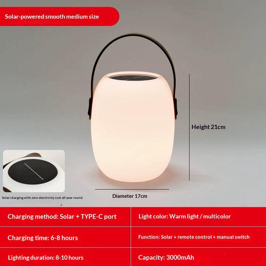Lámpara Solar Portátil para Jardín con Sistema de Carga - Image 6