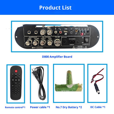 Placa Amplificadora Digital Bluetooth 2.1 Canales con Súper Graves y Alta Potencia - Image 4