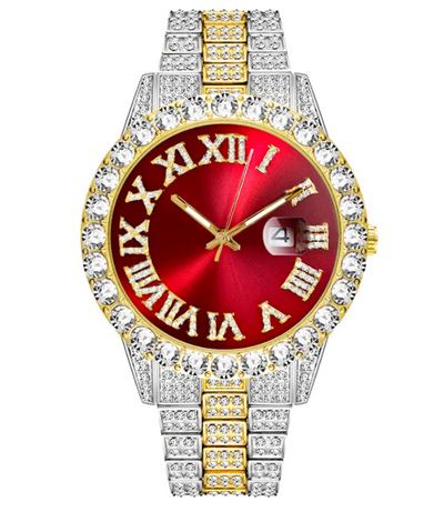 Reloj Dorado Impermeable para Hombre con Numerales Romanos - Image 9
