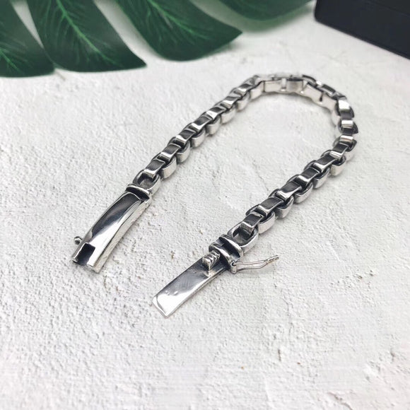 Pulsera de Plata Tailandesa Brillante Unisex