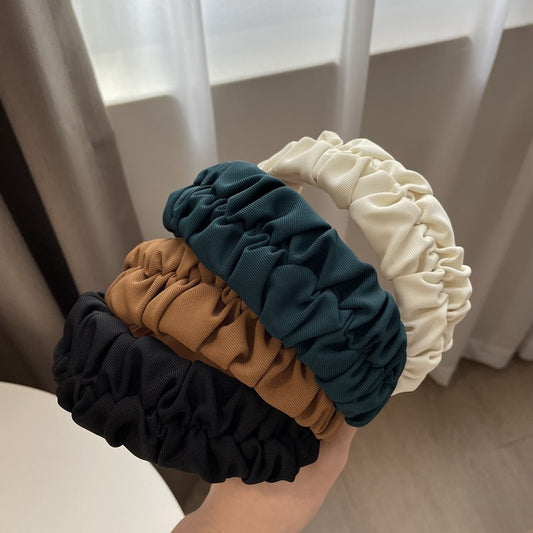 Diadema Vintage con Pliegues y Borde Ancho