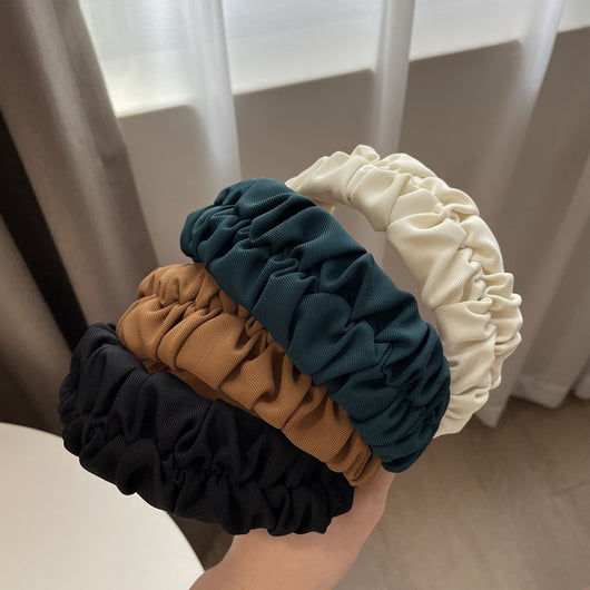 Diadema Vintage con Pliegues y Borde Ancho