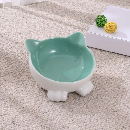 Comedero Elevado para Gatos Cerámica con Diseño Felino - Image 3