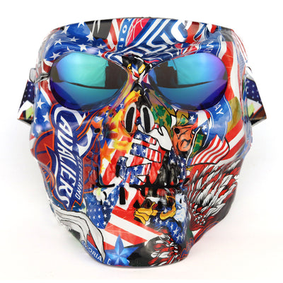 Máscara Cráneo para Motociclista con Gafas Integradas - Image 20
