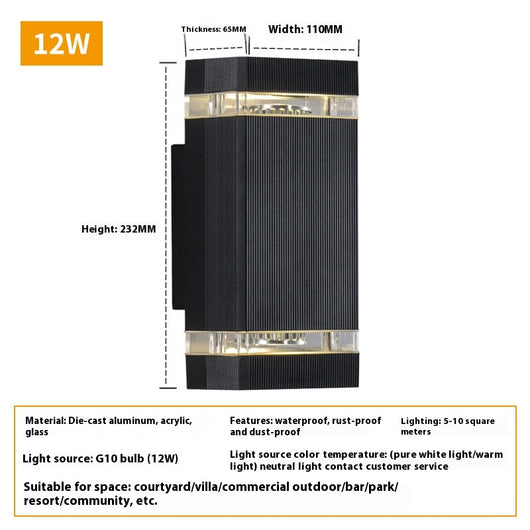 Lámpara de Pared Cuadrada LED Exterior Impermeable - Image 9