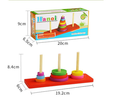 Torre de Hanoi Colorida de Madera - Image 7