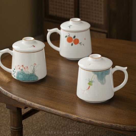 Taza Cerámica Artesanal de Gran Capacidad para Agua
