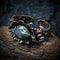 Pulsera Ajustable de Bronce Vintage con Portaflores para Mujer