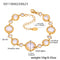 18k Dorado-Plated Summer Beach-Estilo Light-Luxury Anklet Foot Jewelry Blanco Zircon S011