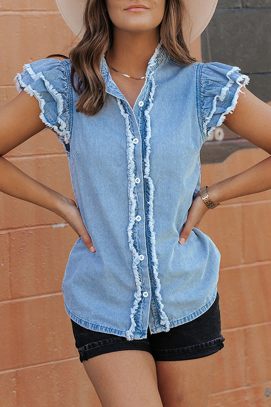 Camisa Casual de Manga Corta con Múltiples Hebillas - Image 18