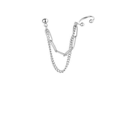 Aretes de Cadena Doble Coreanos con Personalidad - Diseño Trendy Net Red - Image 2