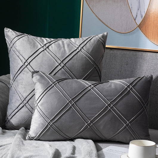 Funda de Almohada Cuadrille Terciopelo Suave para Sofá y Cama - Image 38