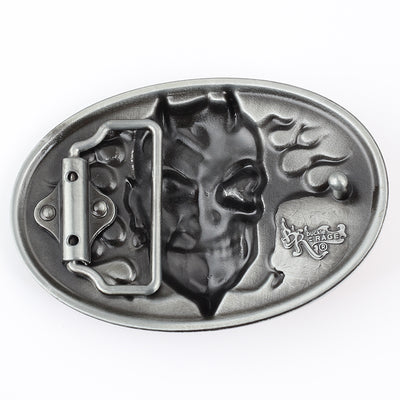 Cinturón de Cuero Retro con Hebilla Calavera - Estilo Vintage Ghost - Image 13