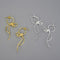 Aretes de Plata S925 Diseño Minimalista Moño para Mujer