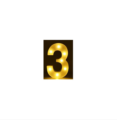 Letras y Números LED Luminosos para Decoración - Lámpara de Batería Romántica - Image 77