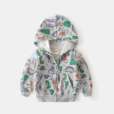Sudadera con Capucha y Cierre de Dibujos Animados para Niños - Image 8
