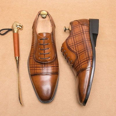 Zapatos de Cuero Ejecutivos Estilo Británico Punta Cuadrada Transpirables - Image 3
