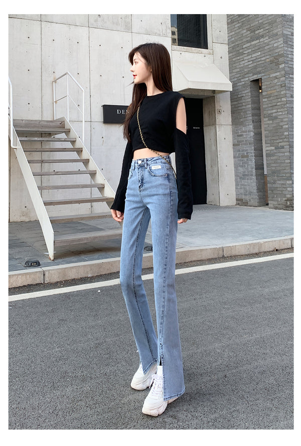 Pantalones Jeans Acampanados de Cintura Alta para Mujer - Tendencia Verano y Otoño