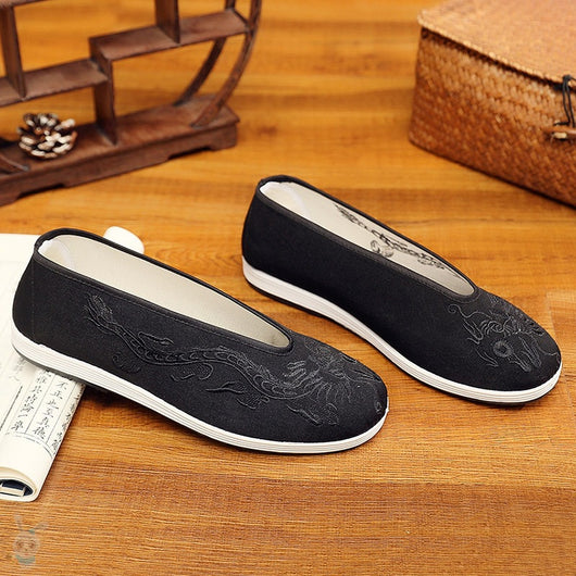 Zapatos Casuales Hombre con Suela Suave y Bordado Artesanal