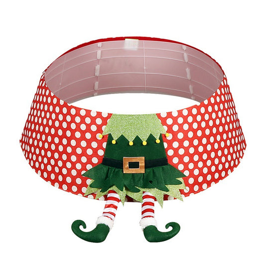 Falda para Árbol de Navidad Roja y Blanca con Lunares - Image 5