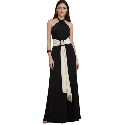 Jumpsuit Halter Colorblock para Mujer - Diseño Francés Elegante - Image 9