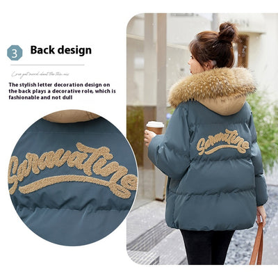 Abrigo de Plumón de Pato Blanco Suelto Estilo Coreano para Mujer - Image 31