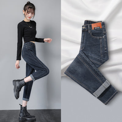 Pantalones Jeans Rectos Cintura Alta Estilo Daddy Harlan para Mujer - Image 2