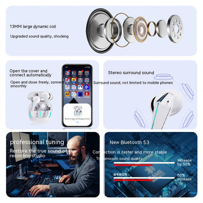 Auriculares Gamer Inalámbricos Bluetooth Mecha Tech E-sports - Image 7