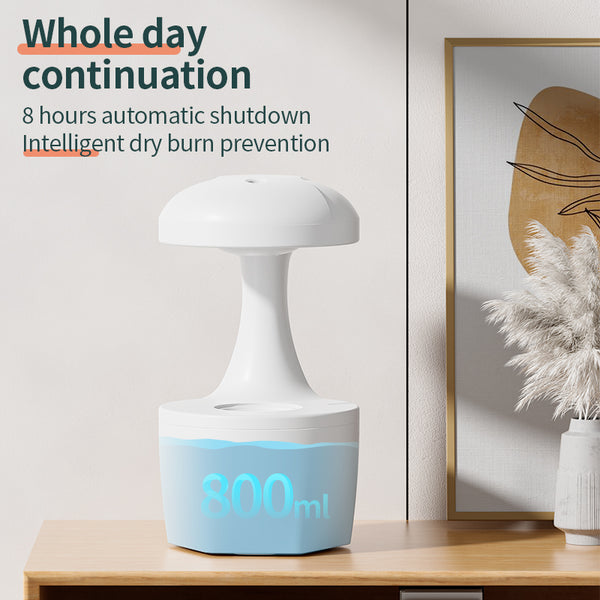 Humidificador Ultrasónico Portátil 800ml con Tecnología Anti-Gravedad y Aromaterapia USB