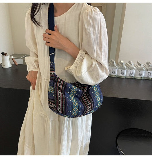 Bolso Bandolera Étnico Dumpling de Gran Capacidad - Estilo Moderno para Mujer - Image 12