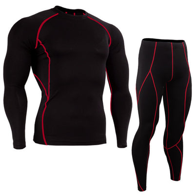 Conjunto Deportivo Ajustado de Manga Larga Secado Rápido para Hombre - Image 15