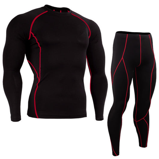 Conjunto Deportivo Ajustado de Manga Larga Secado Rápido para Hombre - Image 15