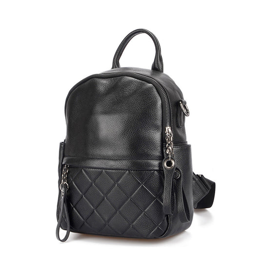Mochila de Cuero Compacta Multiusos con Compartimento Perfumado