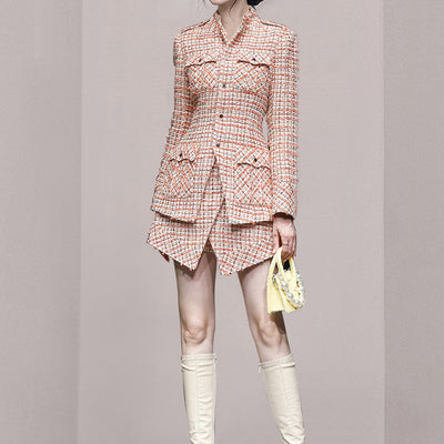 Conjunto de Falda y Chaqueta Tweed Estructura Slim - Dos Piezas Elegantes - Image 11