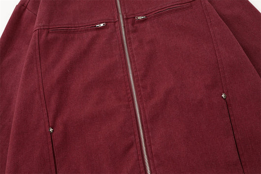 Chaqueta de Trabajo Hombre Cuello Alto Cremallera Suelta Primavera Otoño - Image 23
