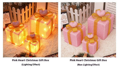 Set de 3 Cajas de Regalo Navideñas con Luces LED Decorativas - Image 33