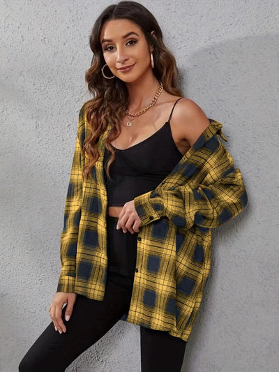 Cardigan Cuadros Suelto para Mujer - Image 13