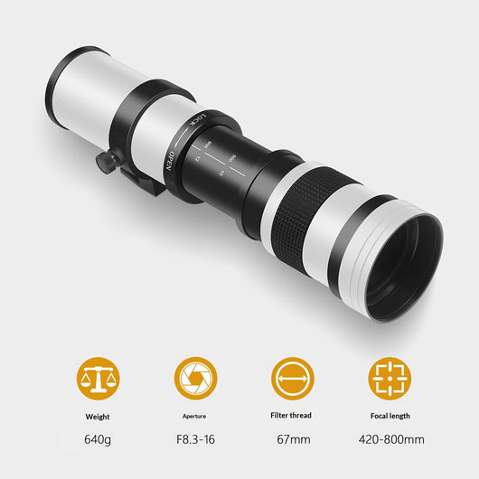 Lente Teleobjetivo Zoom 420-800mm para Cámaras DSLR y Mirrorless - Image 4