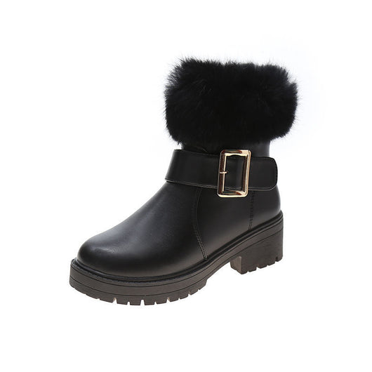 Botas de Nieve Plataforma Velvet con Pelaje de Conejo - Image 10