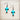 **Blue Turquoise Cross Earrings 220w